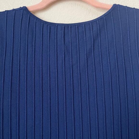 Lilly Pulitzer Dress Womens Medium Navy Blue Brandi High Rise Ribbed Knit Mini - Picture 7 of 12